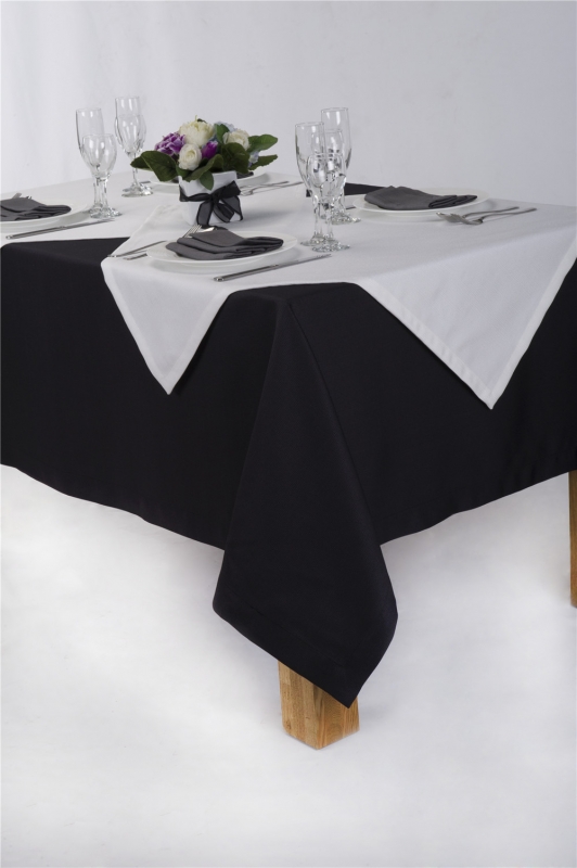 黑白色西餐台布 黑白色西餐台布